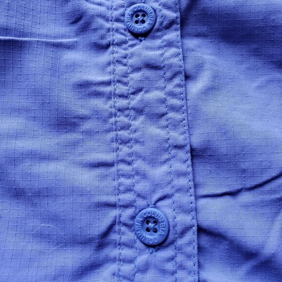 🔹️Columbia GRT Periwinkle Buttoned Front Adjustable Long Sleeve Top Small - Picture 4 of 14